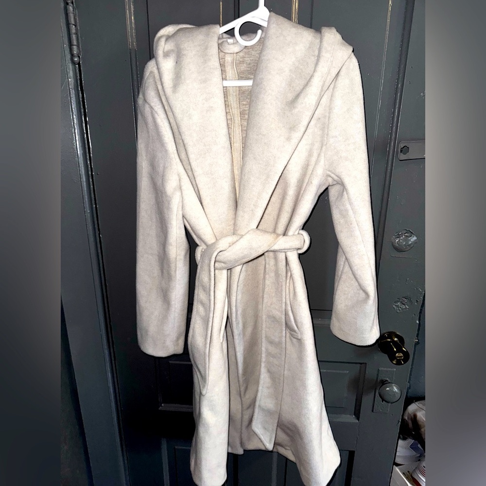 Soft hooded coat jacket woman size XS